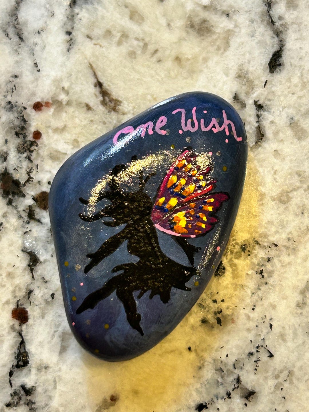 One Wish Stone WISHING Stones Hand Painted Natural Stone From Maine ...