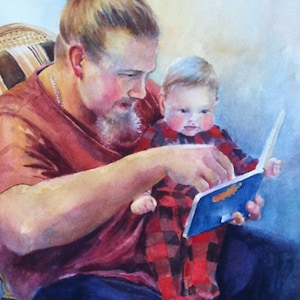 Personalisiertes Portrait auf Bestellung, Beispiel nur, benutzerdefinierte Malerei, Aquarellportrait, Jahrestag, Geschenk,