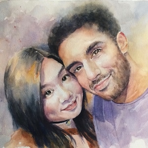 Original Watercolour Portrait, Custom Portrait, Made to Order, Portrait Painting