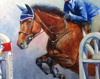 Custom portrait Made to Order, Equestrian painting, commissioned painting,