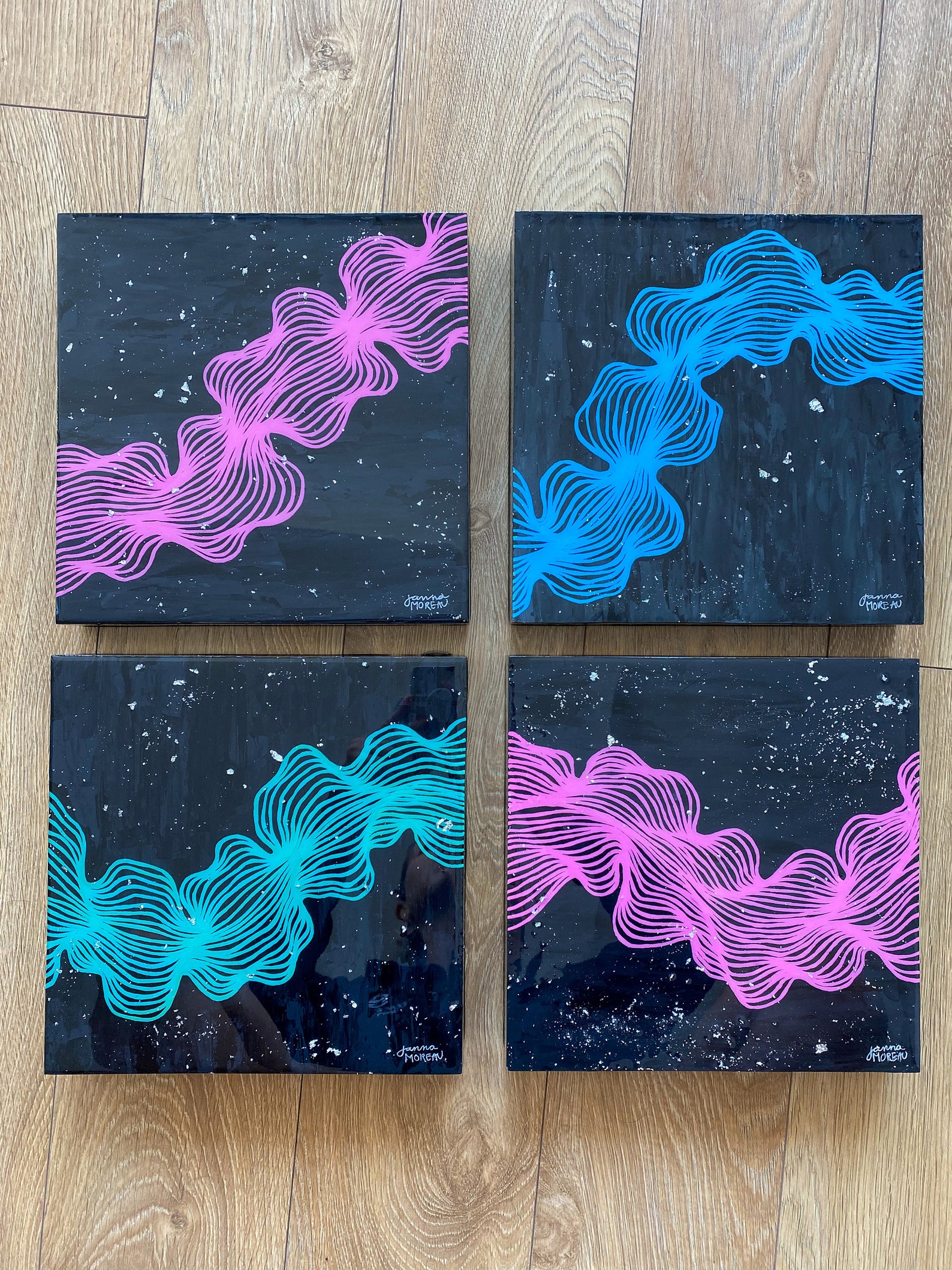 Abstract Wall Art / Original Line Painting Artwork / Etsy