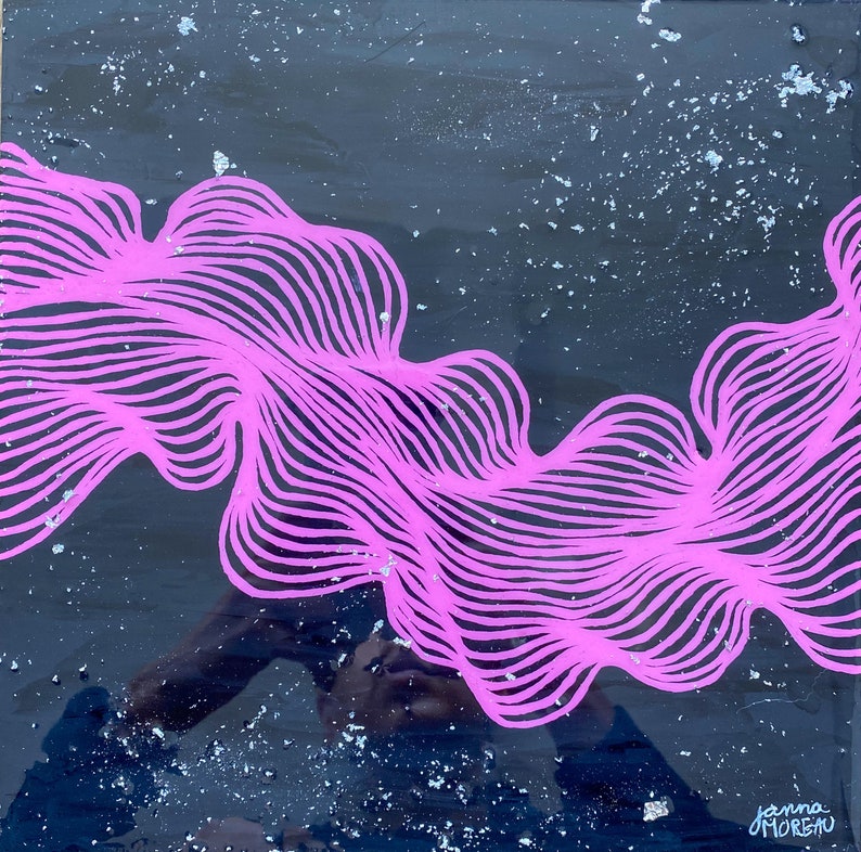 Abstract Wall Art / Original Line Painting Artwork / Etsy