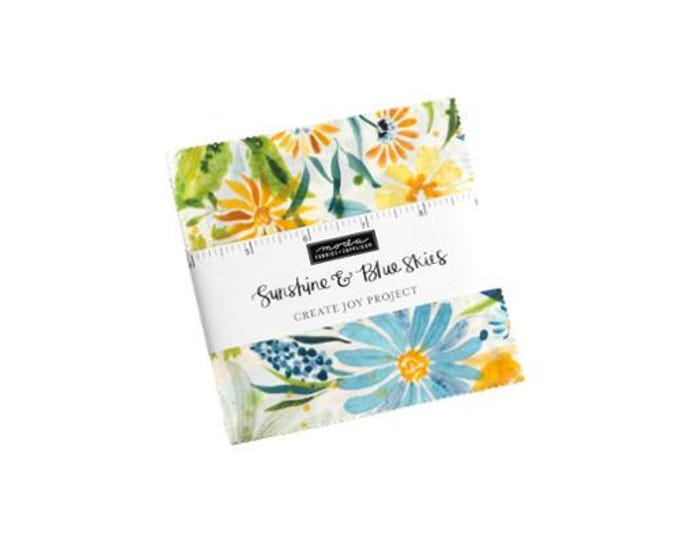 Sunshine & Blue Skies - Charm Pack by Create Joy Project for Moda - Etsy