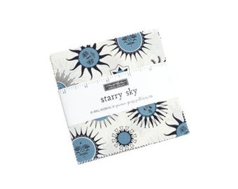 Starry Sky Charm Pack by April Rosenthal of Prairie Grass Patterns for Moda