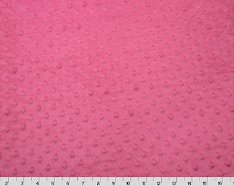 Dimple Dot Minky Cuddle in Fuschia from Shannon Fabric