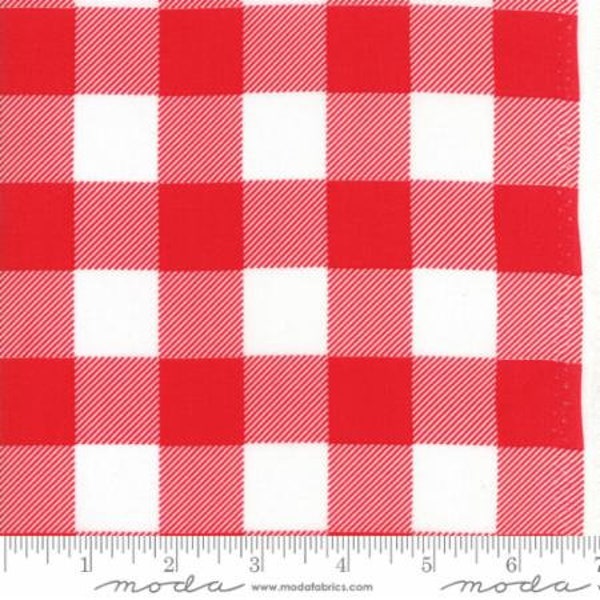 108" Wide Backing - Buffalo Check in Red and White for Moda 11139 27