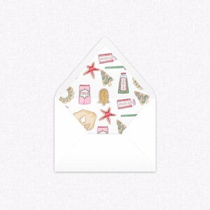 ENVELOPE UPGRADE | Euro Flap Envelope Liner, 5x7 Envelope Liner, Christmas Cookie Envelope Liner