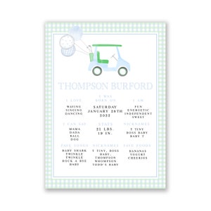 Printable Hole in ONE First Birthday Party Milestone Sign, Baby Firsts Poster, Digital Download