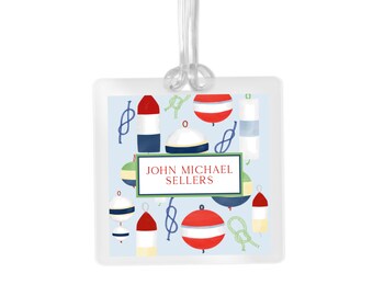Personalized Buoy Bag Tag | Nautical Backpack Name Tag