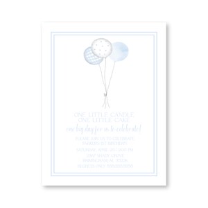 Boy Birthday Balloons Invitation