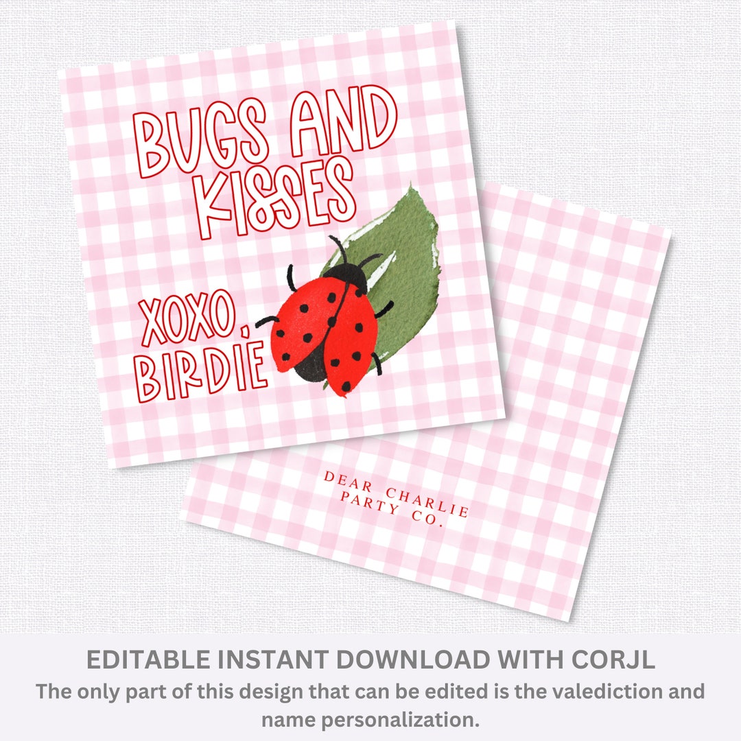 Printable Ladybug Valentines Cards, Kids Valentines, Digital Download ...