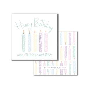 Colorful Candle Birthday Gift Tag, Personalized Gift Tag, Birthday Gift Tag