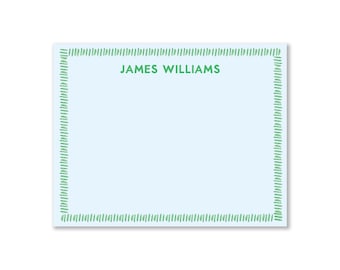 Green and Blue Personalized Stationery Set, Notecards set