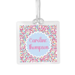 Ditsy Floral Personalized Luggage Tag | Custom Backpack Name Tag