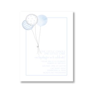 Boy Birthday Balloons Invitation
