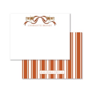 Longhorn Collegiate Personalized Stationery Set, Notecards set