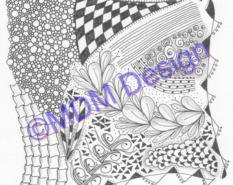 Zentangle Drawing - Digital Download