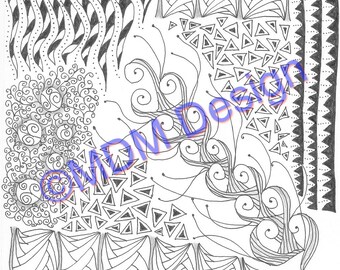 Zentangle Drawing - Digital Download