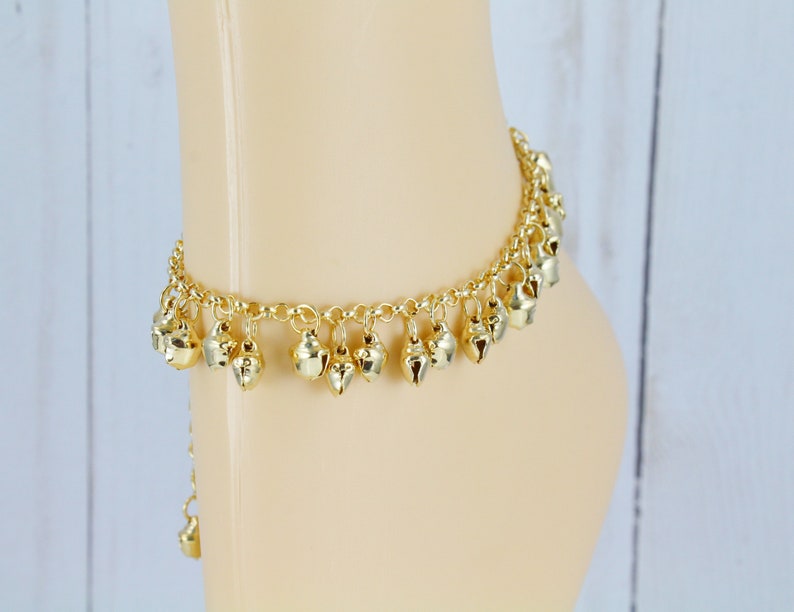 Jingly bells anklet ankle bracelet jingle bell adjustable gold Etsy