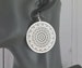 silver disc earrings filigree medallion scroll cut out round mandala dangle earrings gold dangle earrings 2 1/8' long very lightweight 