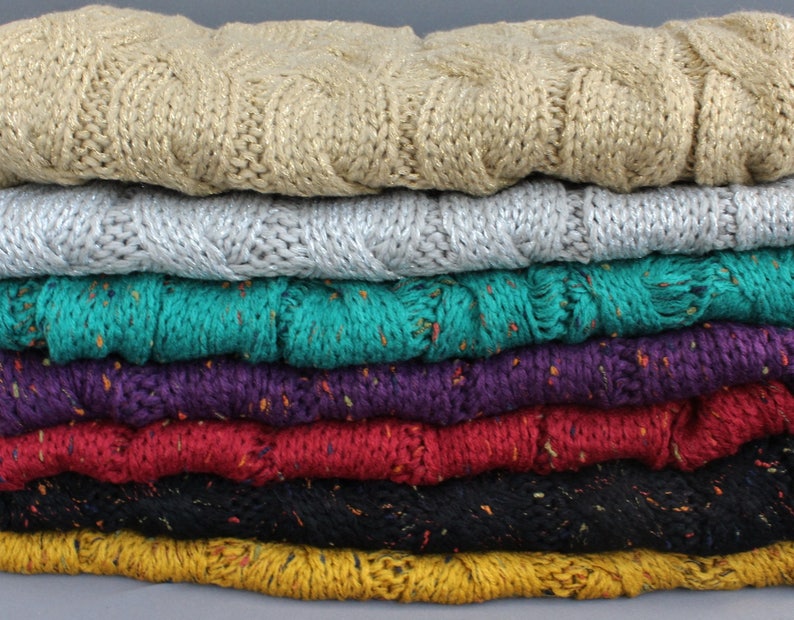 Teal Cable Knit Infinity Scarf Soft Chunky Knit Circle Endless Loop ...