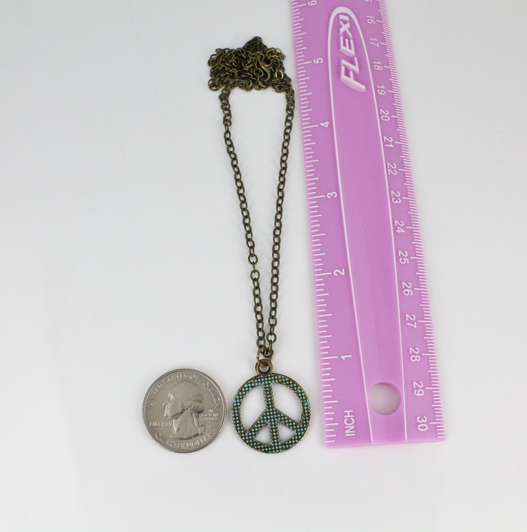 Chain Peace Sign Peace Sign Necklace 25