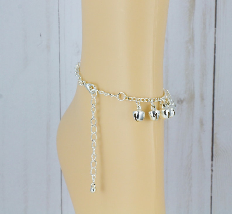 Silver Jingly bells anklet ankle bracelet jingle bell Etsy