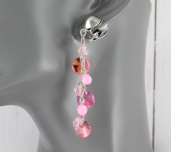 Beaded Disc Dangle Earrings Beaded Disc Dangle Earrings