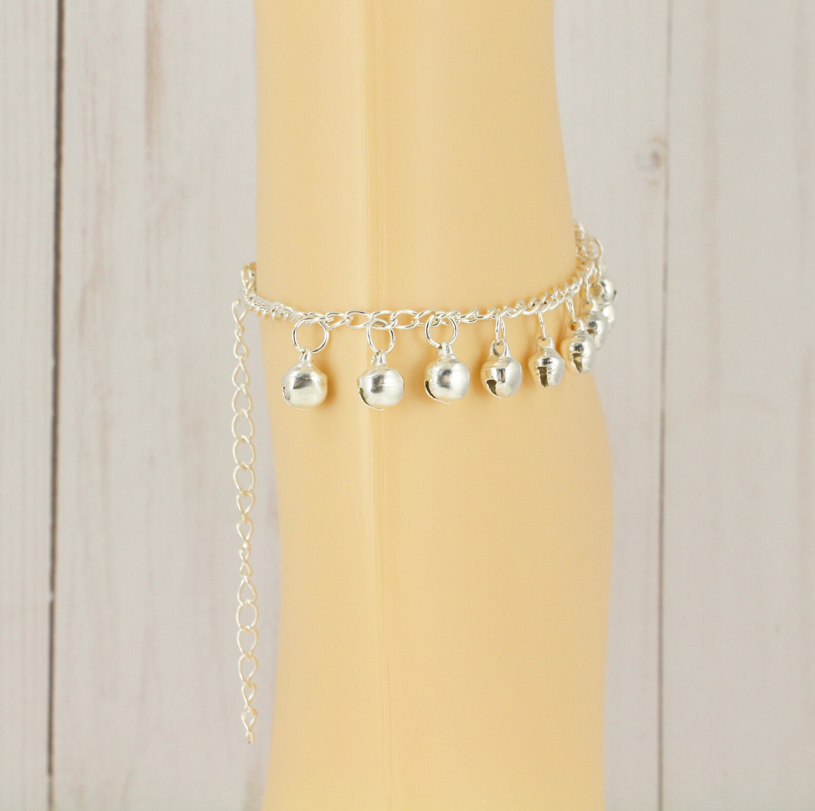 Silver Jingly bells anklet ankle bracelet jingle bell Etsy