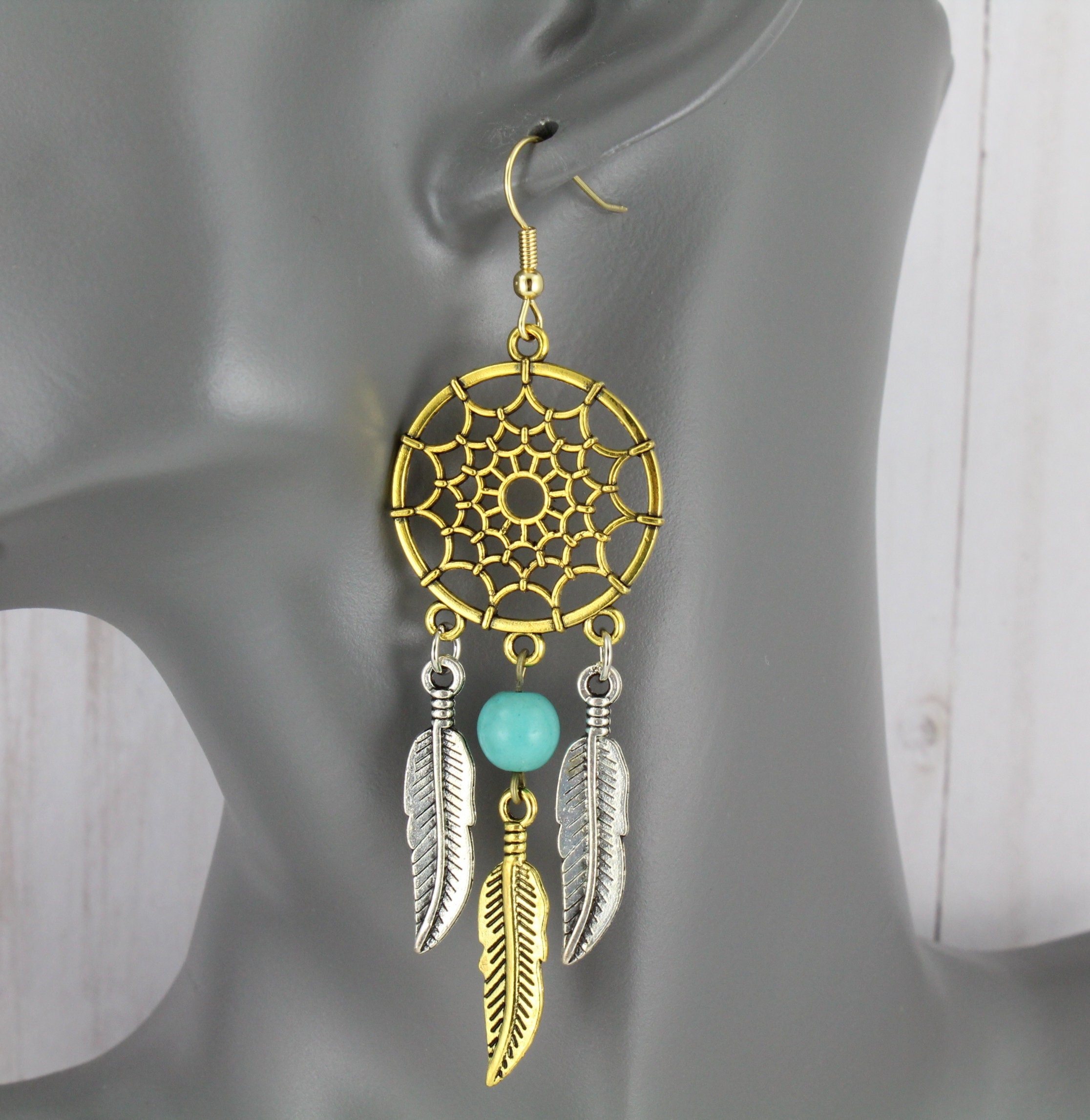 Amazon.com: Dream Catcher Buffalo Nickel Post Coin Earrings : Clothing,  Shoes & Jewelry