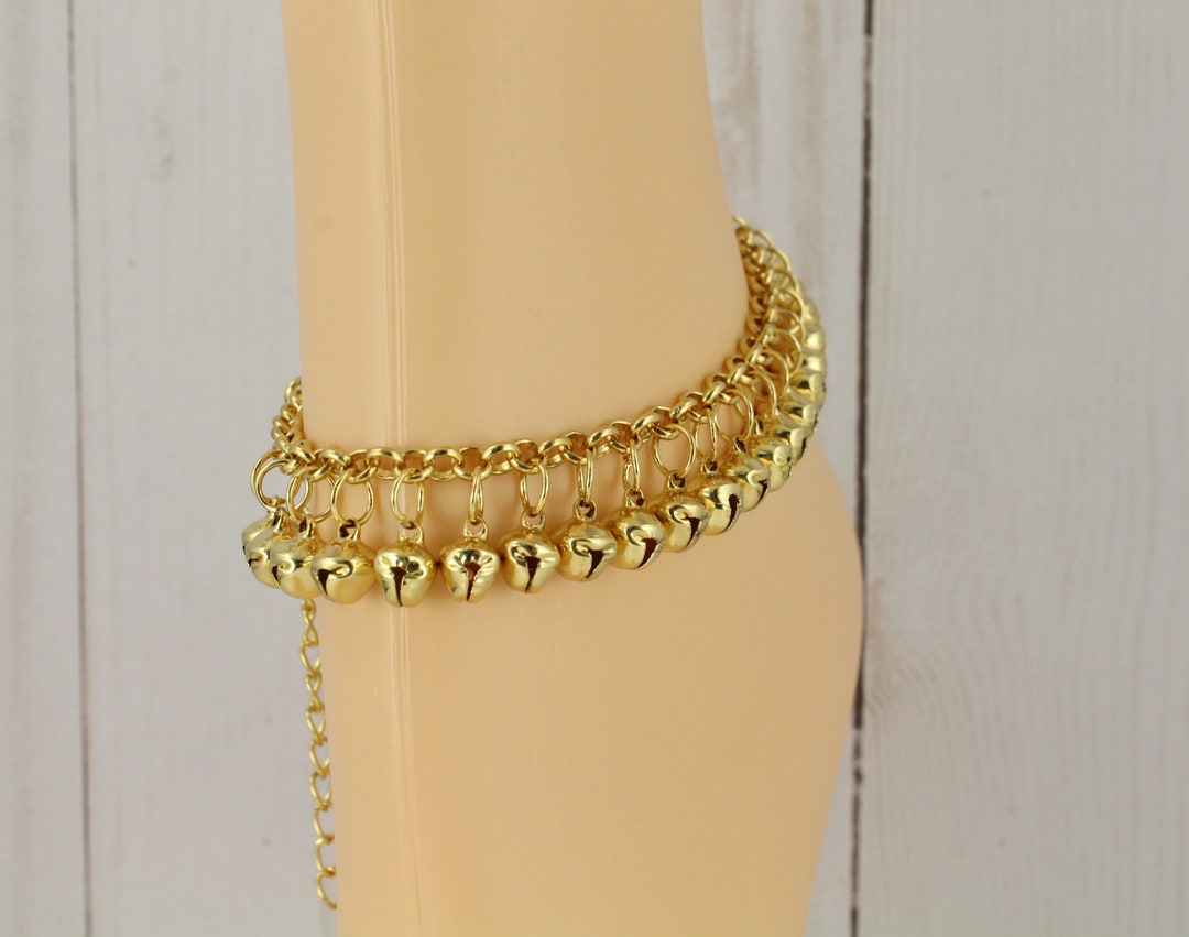 Jingle Bells Anklet Ankle Bracelet Jewelry Jingly Bell 8 to 10.5 Inches