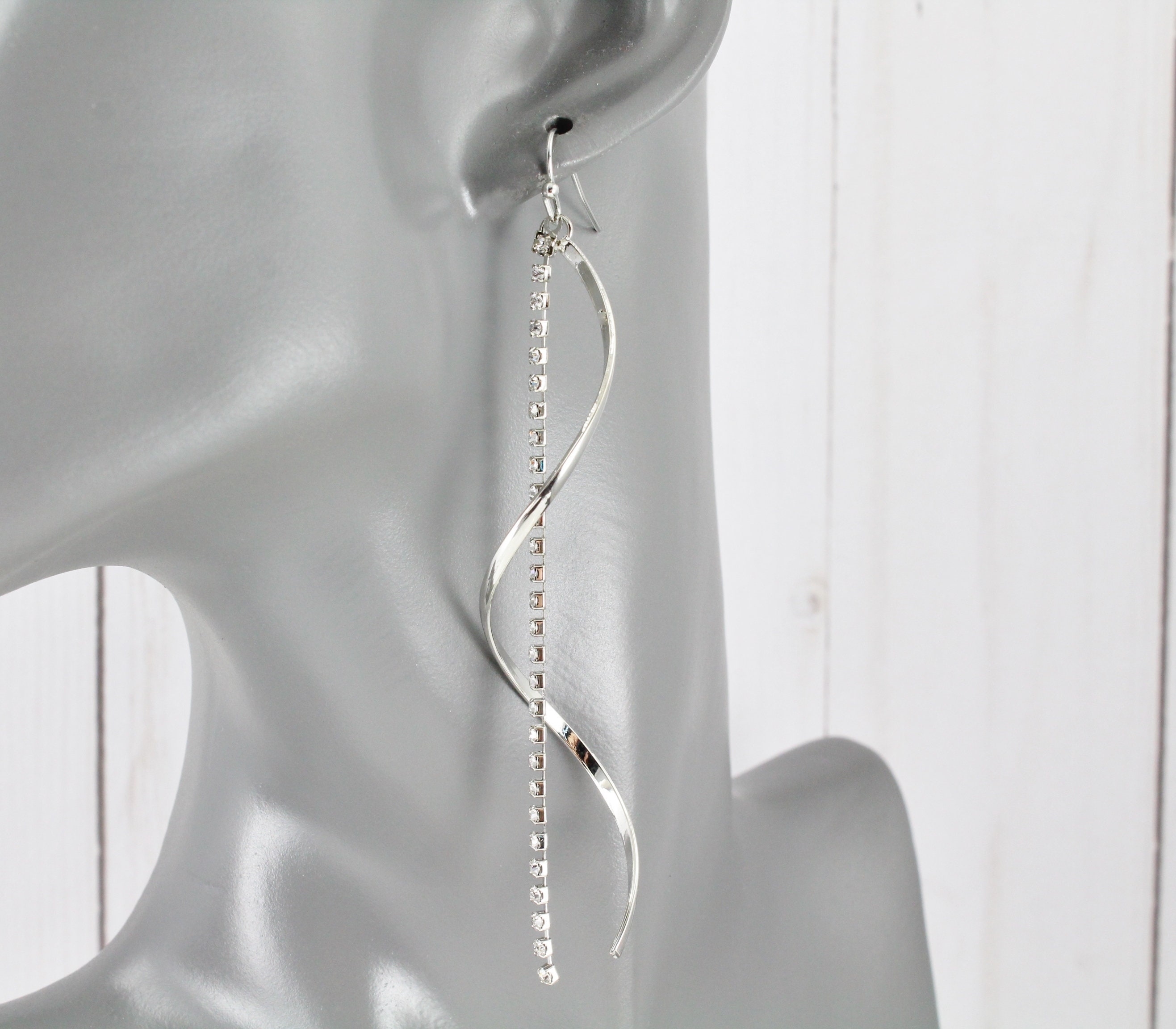 SILVER Simple Twist Wire Earrings