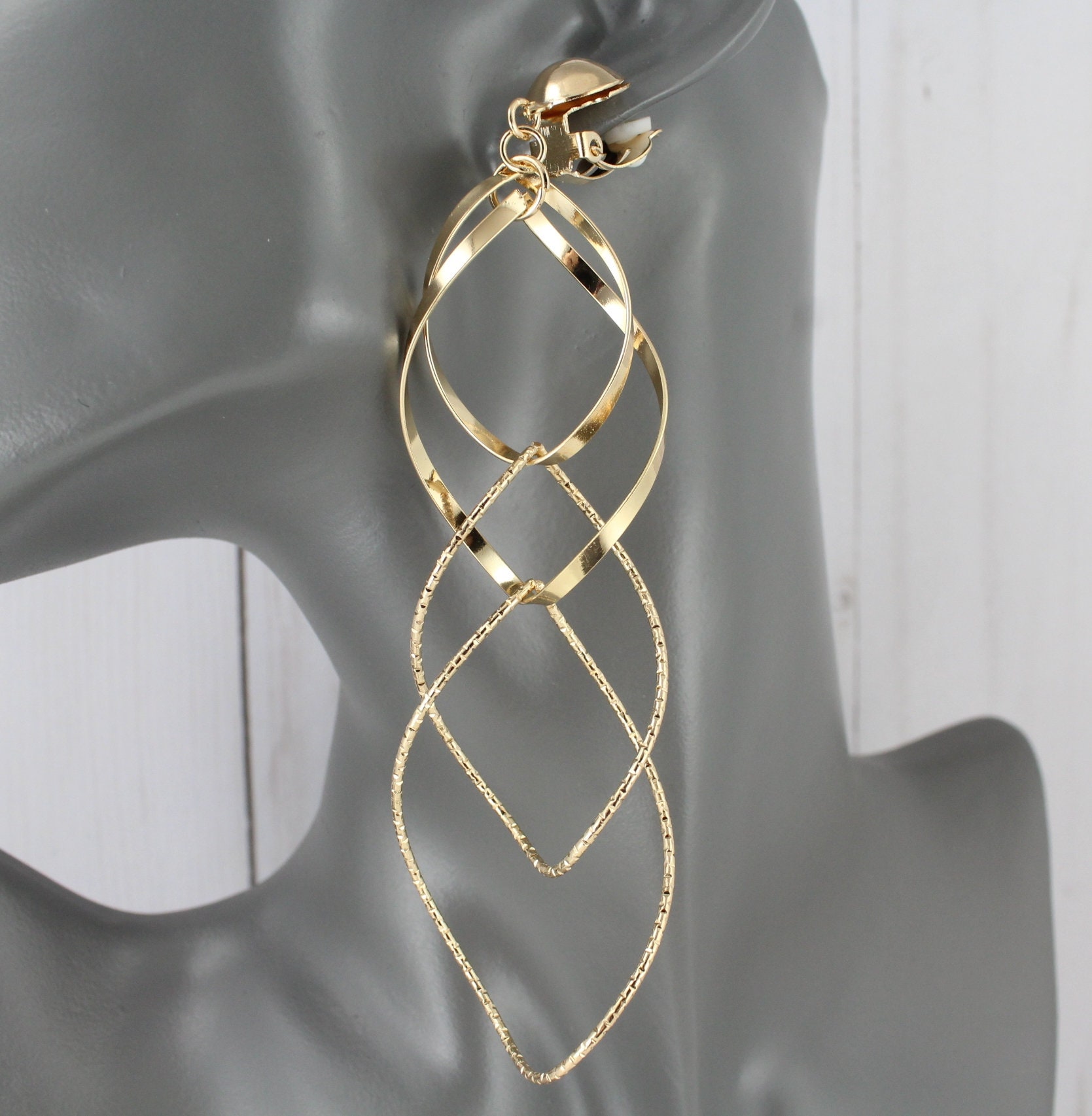 Long Twist Earrings - Etsy