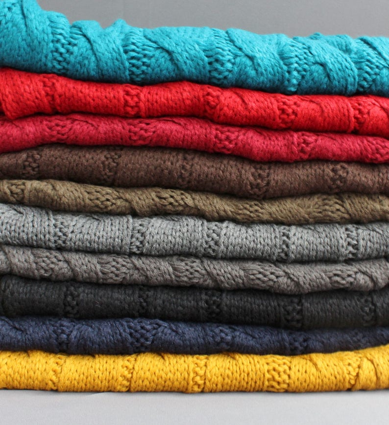 Mustard Cable Knit Infinity Scarf Soft Chunky Knit Circle Endless Loop ...