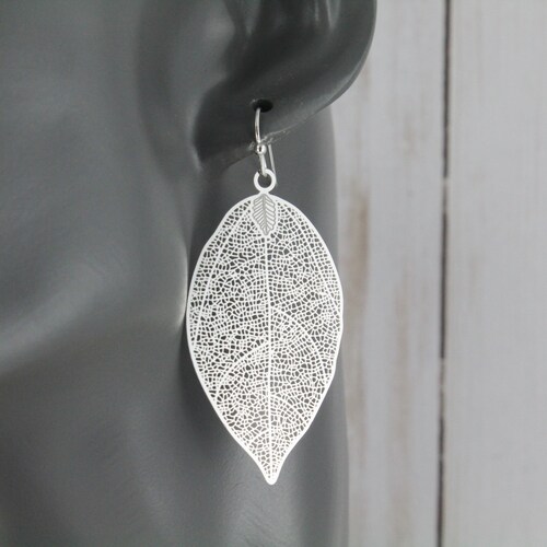 Cream Leaf Earrings 3.25 Long Acrylic Leaf Earrings Dangle Leaves Jewelry Earrings Spring Green