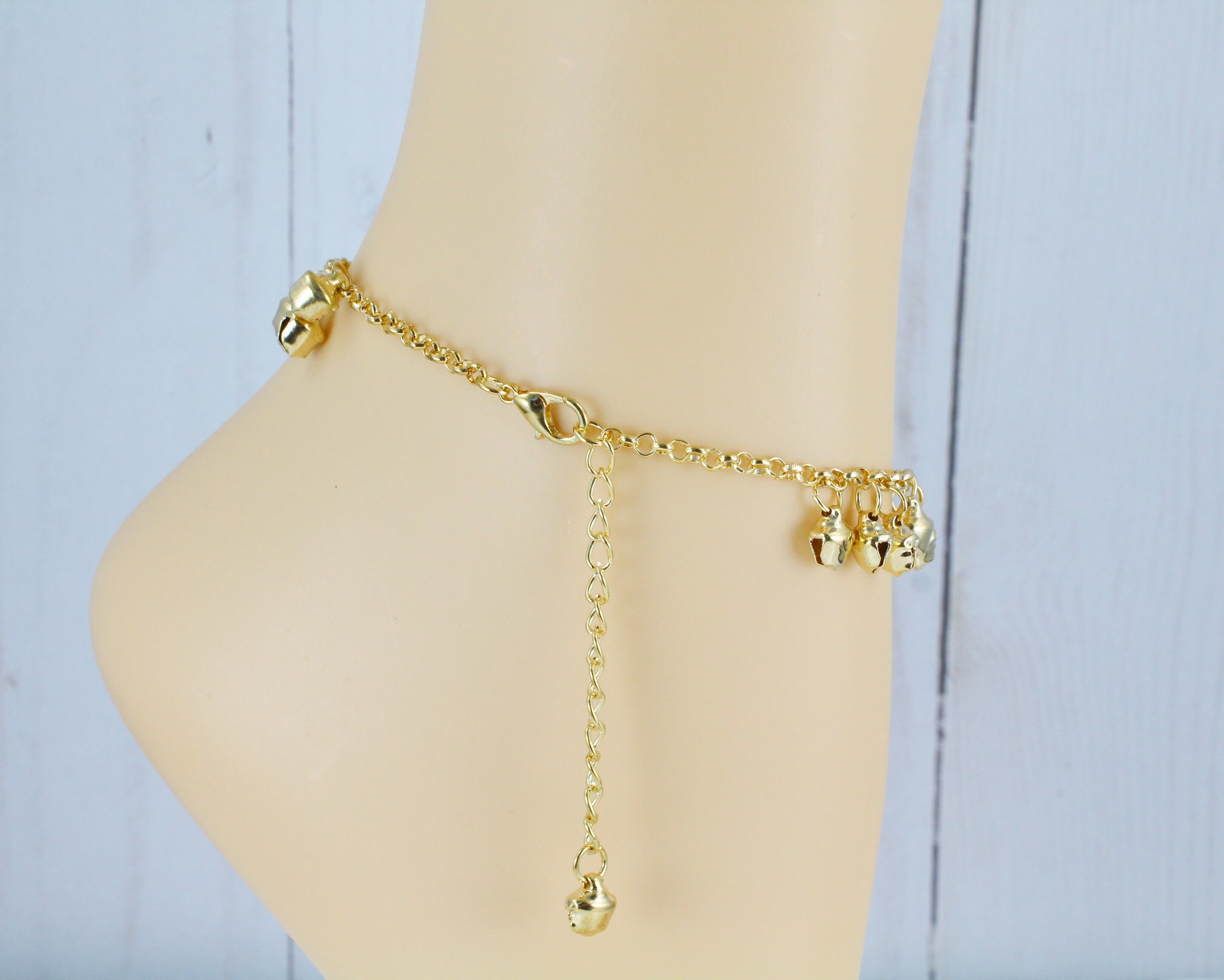 Jingly bells anklet ankle bracelet jingle bell adjustable gold Etsy