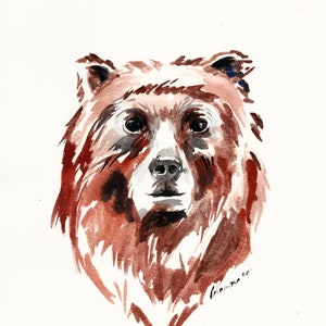 Sale!!! Price - 50 euros (was 75.00) Black bear painting - papa bear gift
