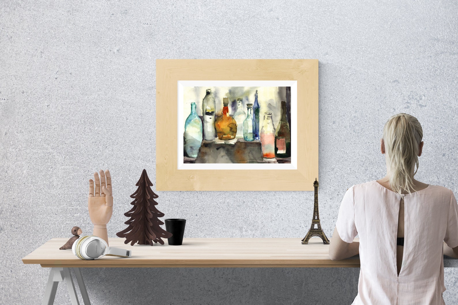 Still Life Bottles Printable Art Watercolor Painting High | Etsy