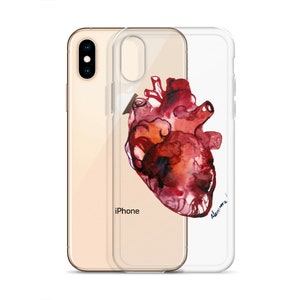 Anatomical Heart iPhone 15 Clear Case - designer iphone 13 case Transparent Rubber or Plastic Samsung Cover. Unique Personalized Gift