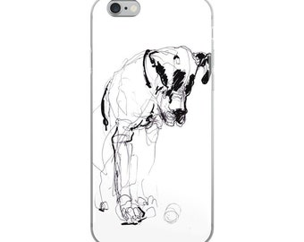 Black and White Abstract Dog iPhone Xr, Smsung J3, Huawei Personalised Great Dane Phone Case