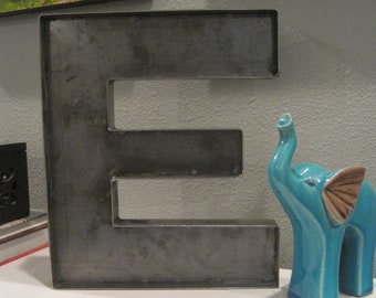 Custom 12" Metal Letter E-Wall or Shelf Block Font Metal Letters A to Z Available-Home Wedding or Business Letters-Business Signs