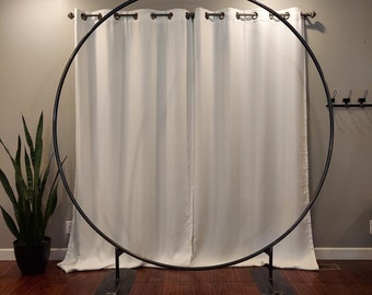 Custom Steel Metal Wedding Arch Circle Moon 7' Diam.-Sturdy 7' Steel Metal Circle Arch-Wedding/Garden Arch-Special Occasion Moon Arch Decor