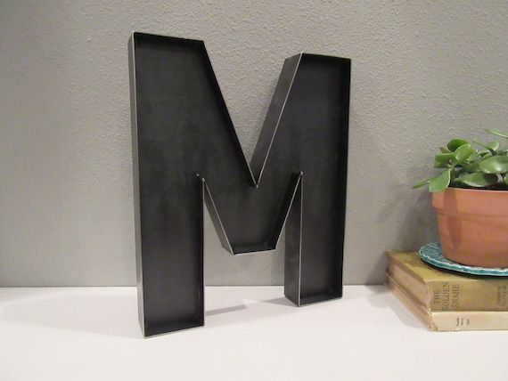 12 Lettre M Handmade Steel Letters Rustic Industrial Etsy