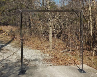 LG Custom Metal Wedding Arch 8' x 8' Square Walk Through Double Sided Arch-8' Metal Wedding Ceremony Archway-8' Metal Garden Arbor Arch