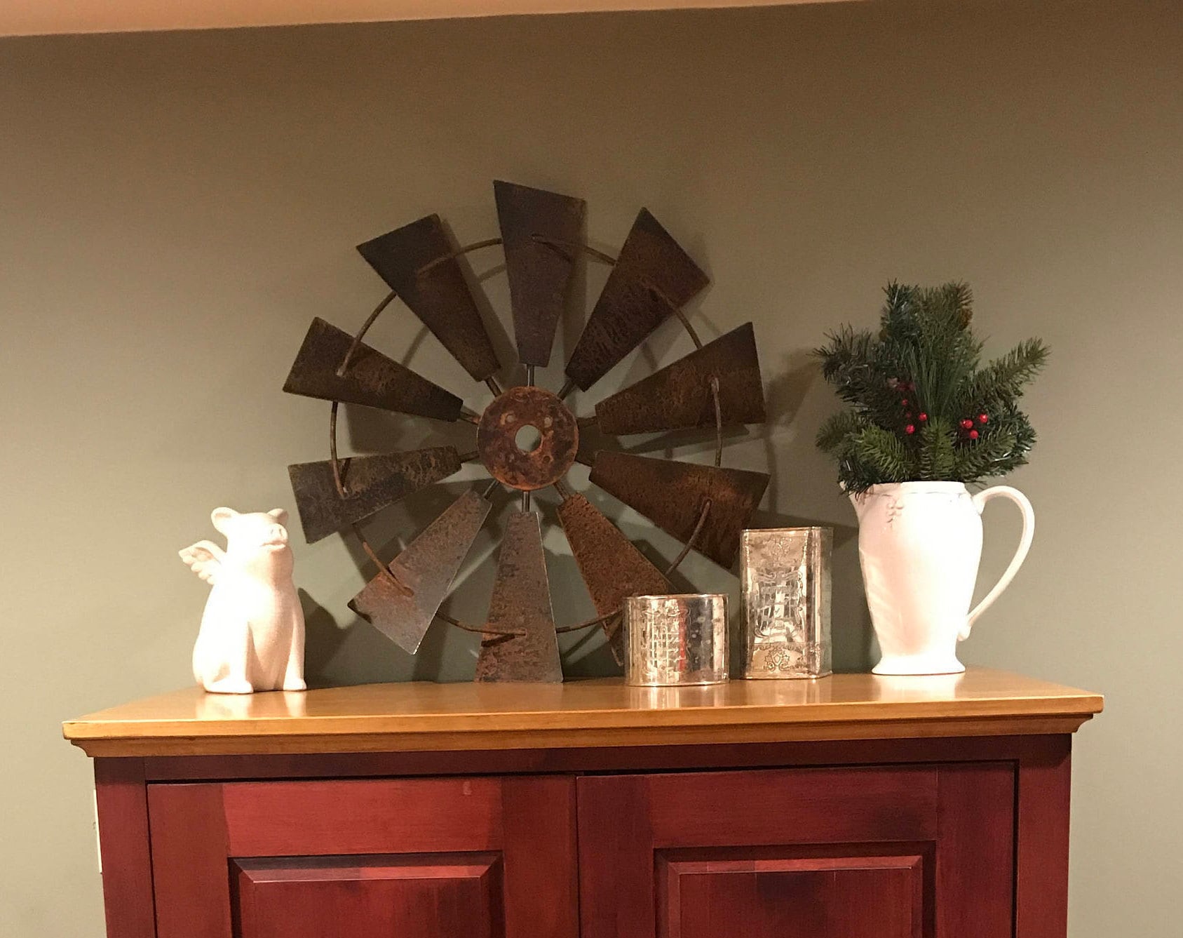 24 Rustic Windmill Head Wall Decor-Rustic Farmhouse | Etsy