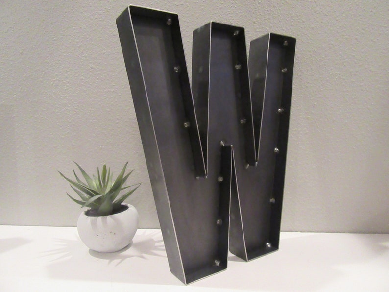 12 Metal Letters for Wall or Shelfmetal Letter WA to Z Etsy
