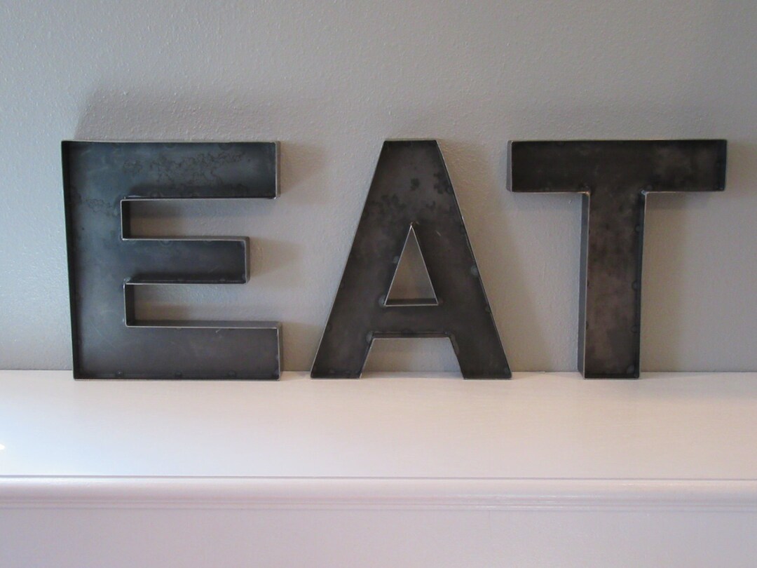 Metal EAT Signrustic Metal EAT Lettersindustrial Metal EAT Wall Decor
