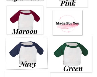 BLANK 18 inch doll Baseball Shirt