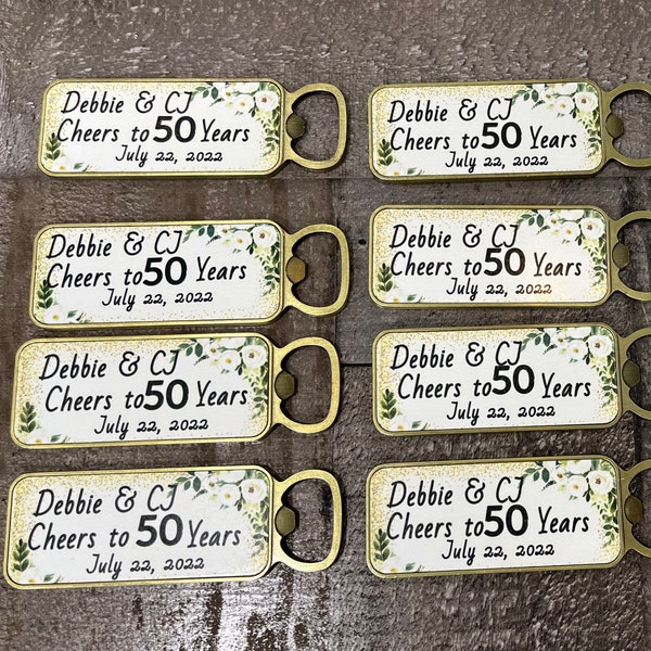 50th Wedding Anniversary Bottle Opener Etsy