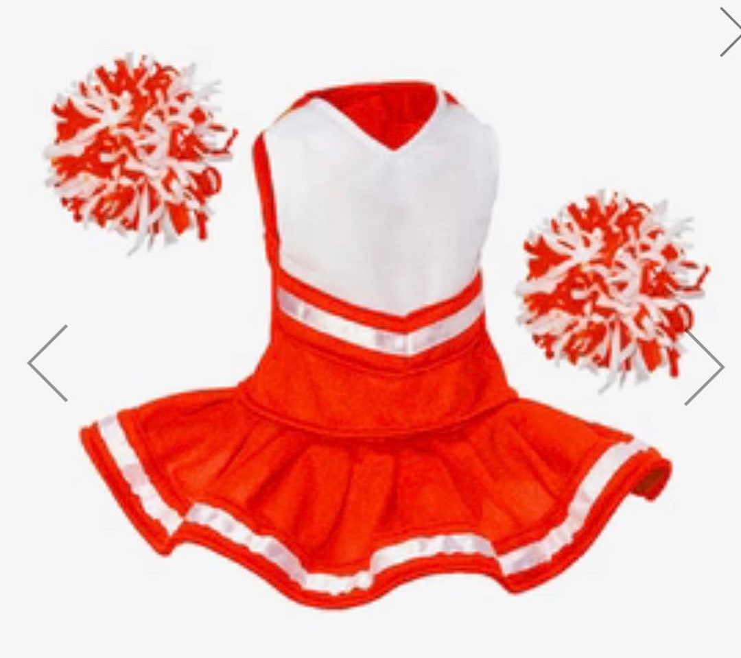 Red Cheerleader with Shoes and Accessories 6PCS For 18 inch dolls 